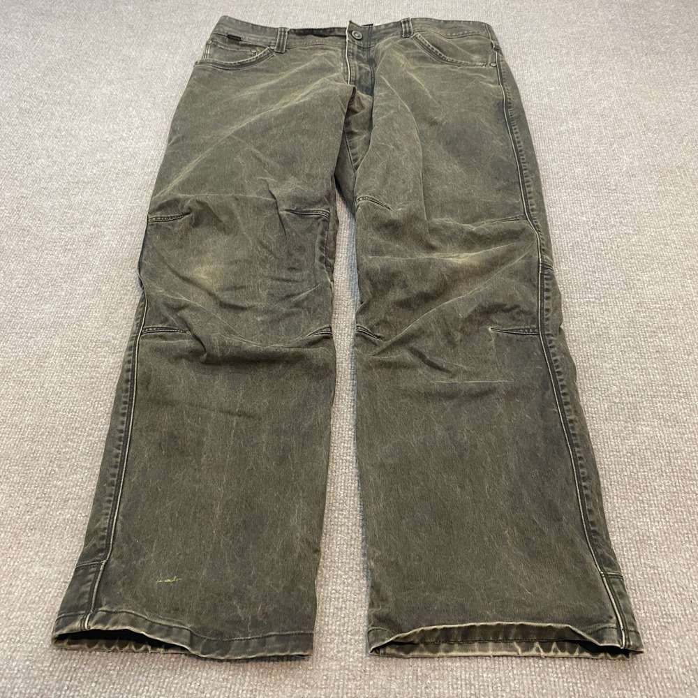 Kuhl Rydr Jeans Mens 36x32 Brown Patina Wash Relaxed Straight Denim Gorpcore